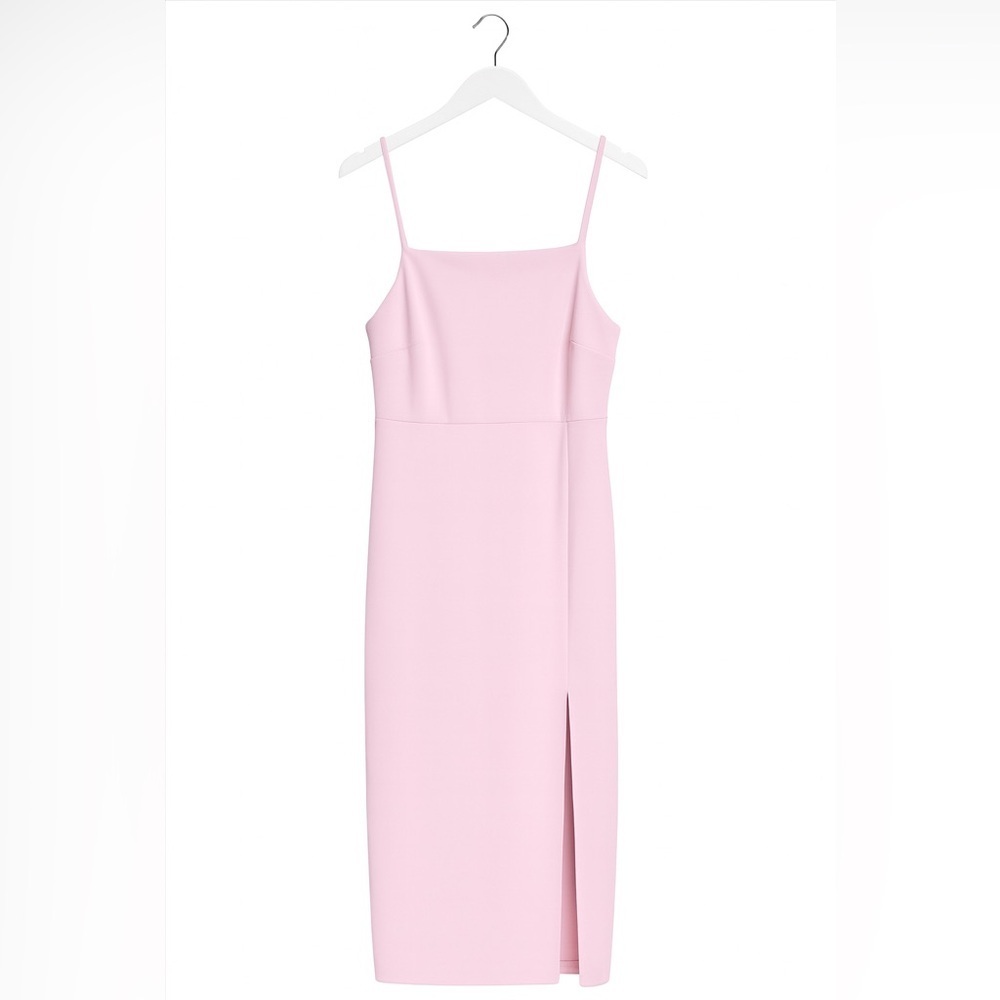 OWIN Women's NEW Adjustable Straps Sleeveless High Waist Split Midi Dress.